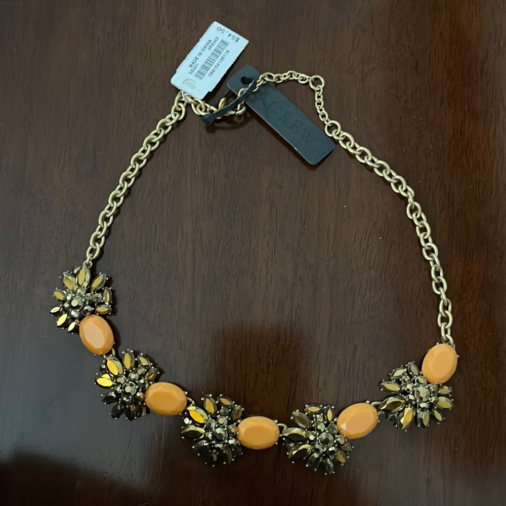 J crew collection Orange statement necklace